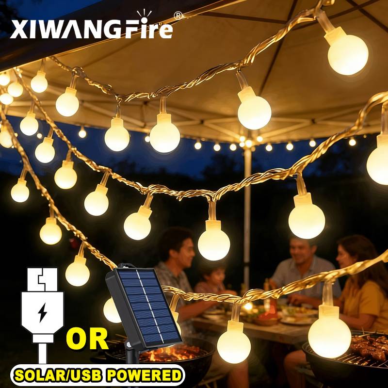 Outdoor Lighting Waterproof - Guirnalda de Luces Solares/USB/a Pilas de