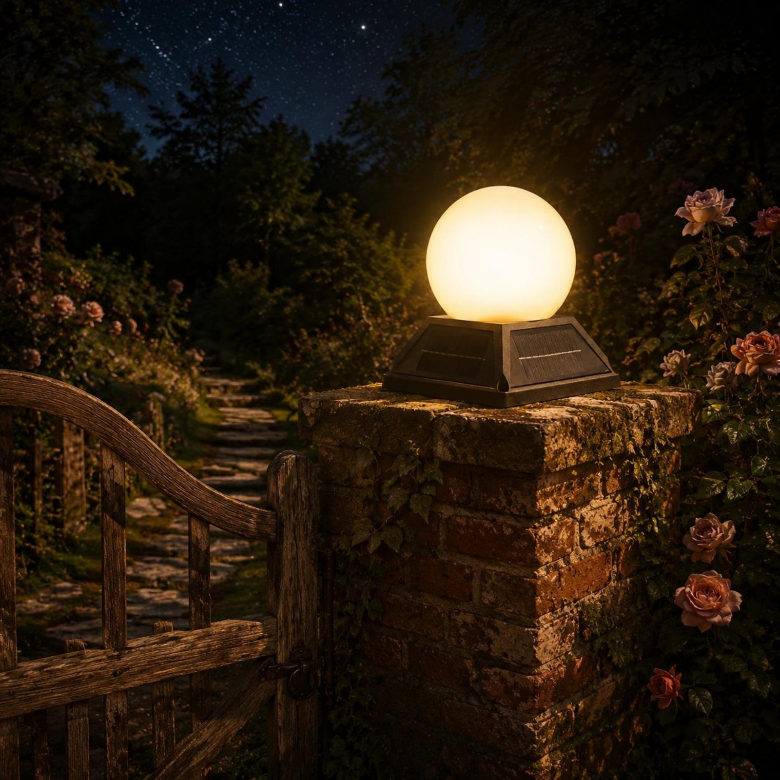 Outdoor Lighting Wireless - Lámpara Solar para Poste con Control