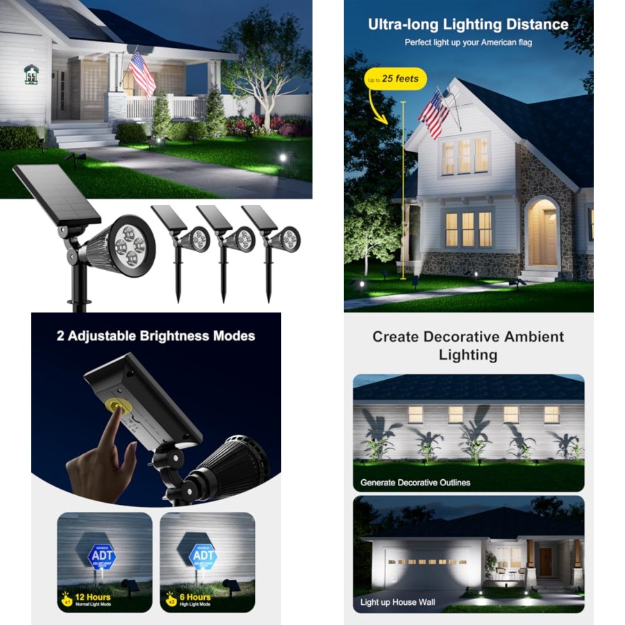Focos Solares para Exteriores, - Outdoor Lighting And Landscape reseña y precio