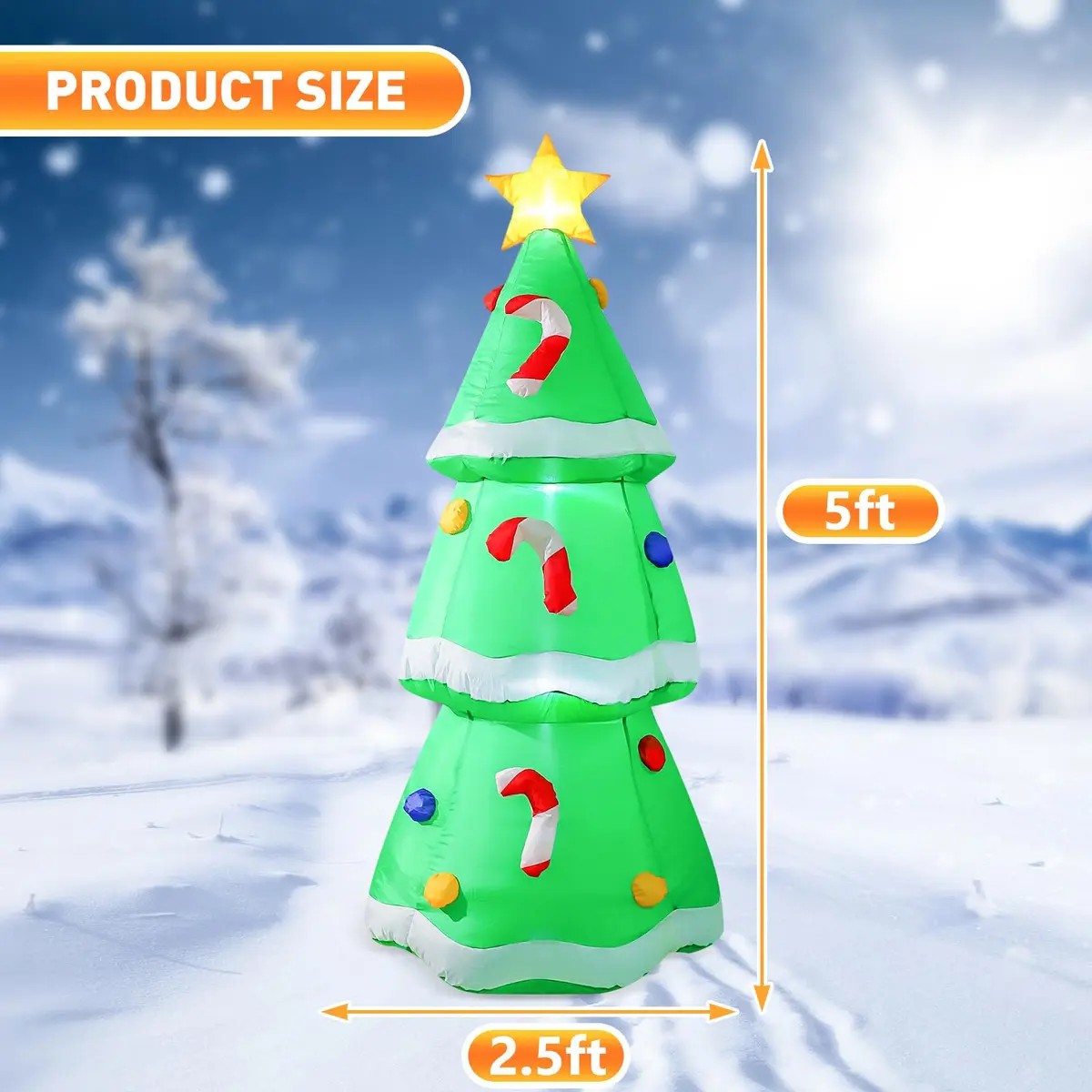 Árbol de Navidad inflable de 1 - Outdoor Lighting Effects reseña y precio